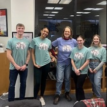 Mecke Nagel with Sophia's Garden students